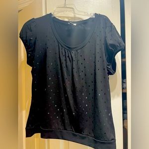Black blouse with sequins